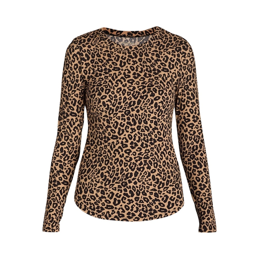 Animal print long sleeve tee